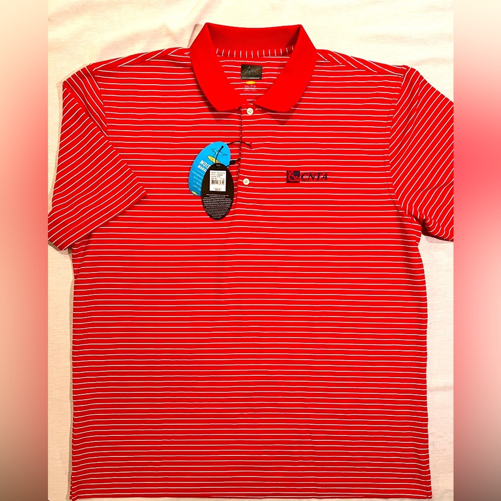 Greg Norman golf shirt, CNTA logo’s